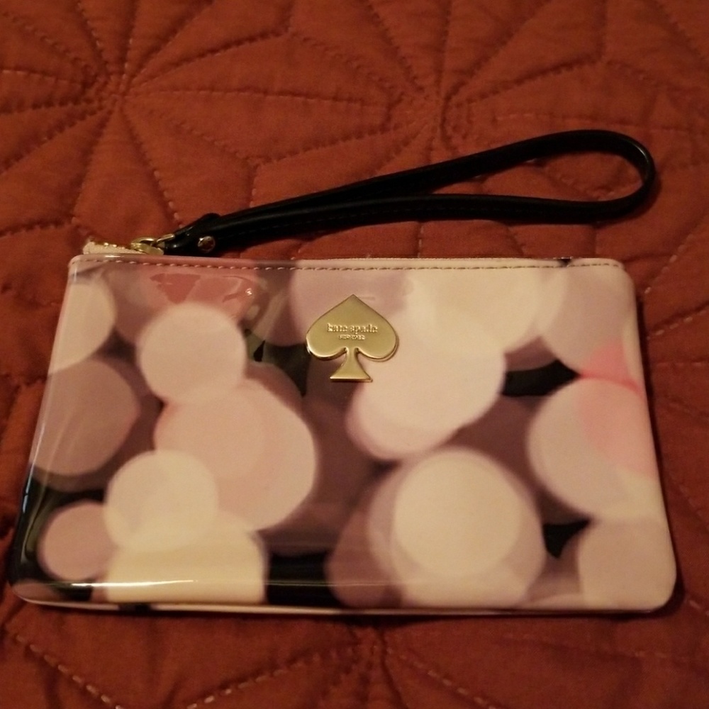 Kate Spade All That Glitters Pink Bee Wristlet